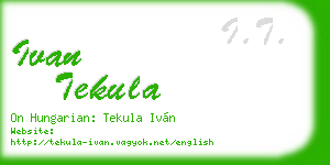 ivan tekula business card